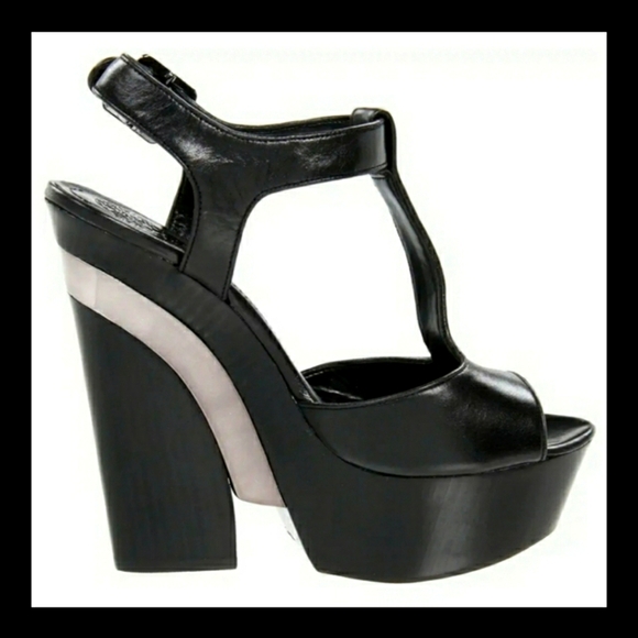 Vince Camuto Vintage Rare Women's VC-Babe Platform Wedge Sandalπ€π - Picture 1 of 7